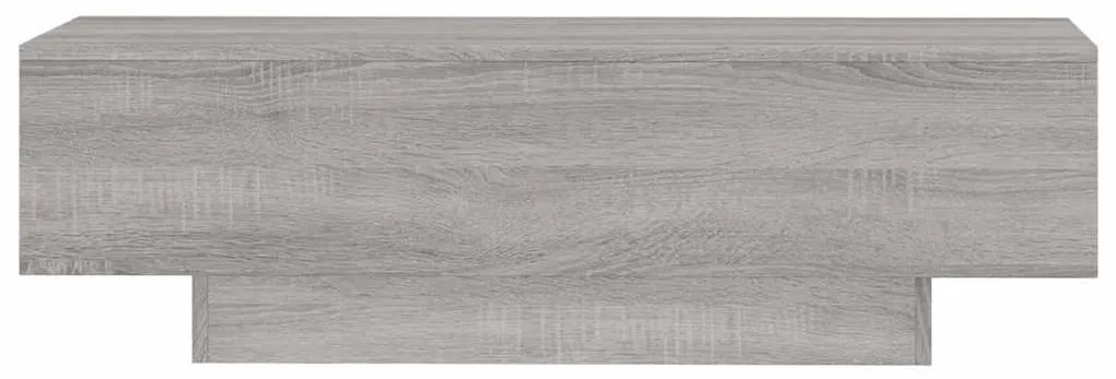 Szürke sonoma szerelt fa dohányzóasztal 100x49,5x31 cm