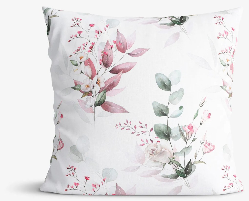 Goldea pamut párnahuzat deluxe - zsenge rózsák 50 x 50 cm