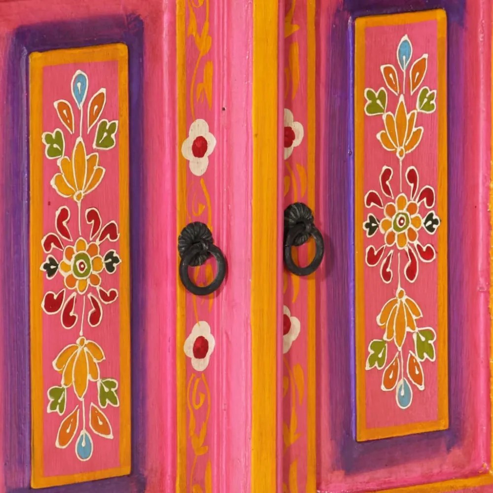 rózsaszín tömör mangófa TV-szekrény 110 x 30 x 40 cm