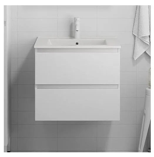 Fürdőszobai szekrény mosdóval KENWOOD 61 cm tölgy