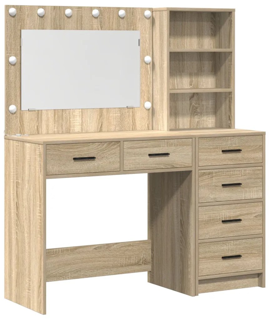 Öltözködőasztal fiókkal Barna 78.5 x 41 x 135 cm Faanyag