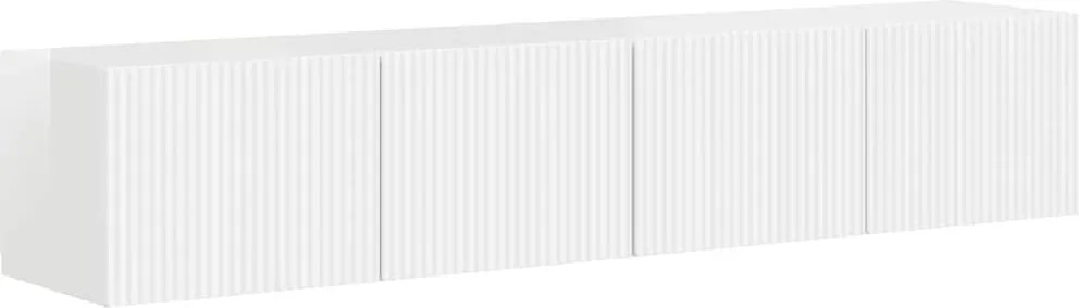 vidaXL TV Fali Szekrény 2 pcs Fényes Fehér 60 x 31 x 29.5 cm Faanyag