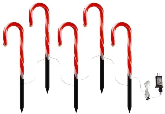 SZETT 5x kültéri karácsonyi LED dísz LED/2W/230V IP44 piros