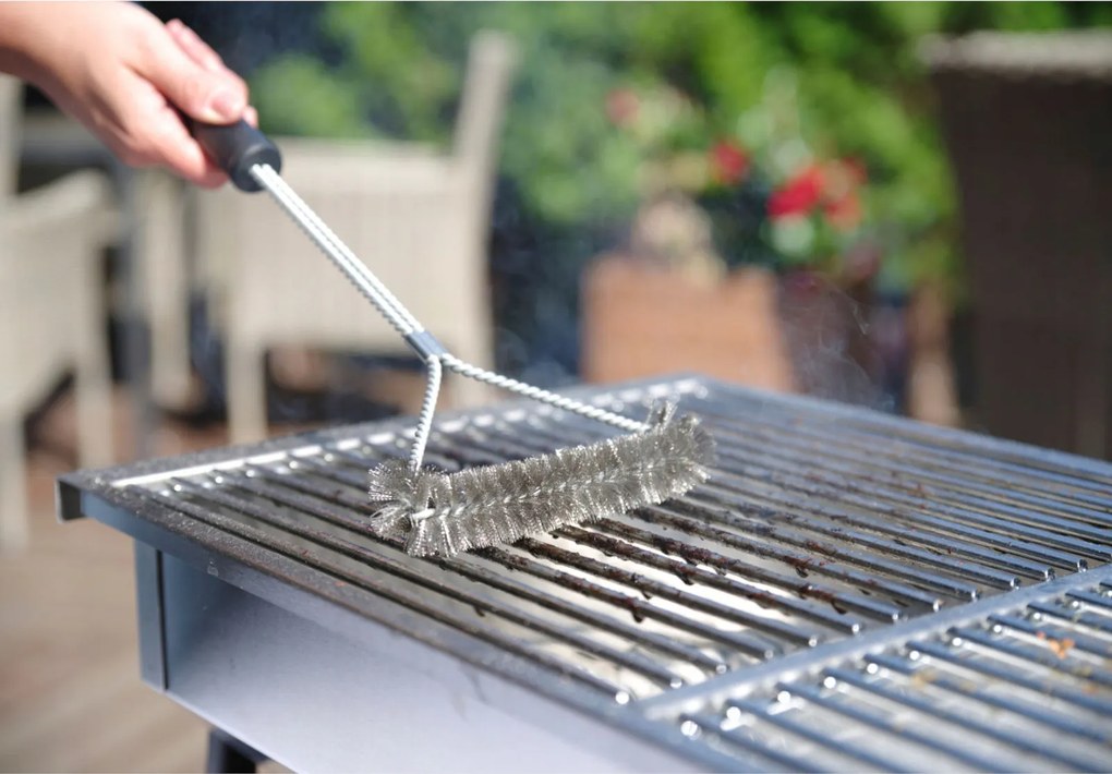 Drótkefe Grillrácshoz Bbq Rozsdamentes Acél Forma Y