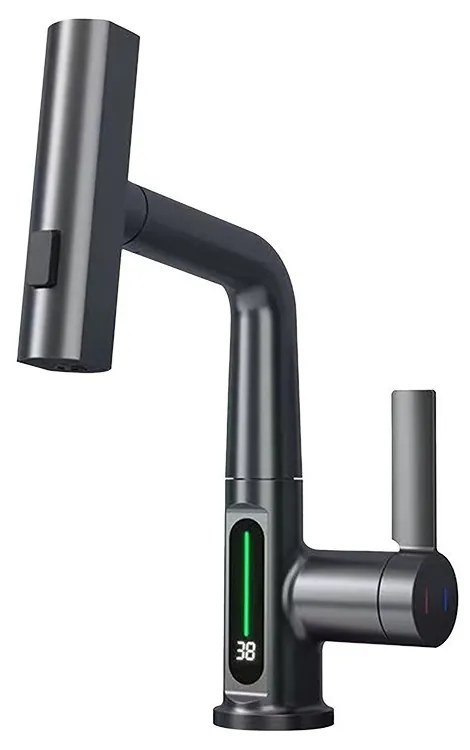 Mara mosogató csaptelep multifunkciós fejjel digitális kijelzővel