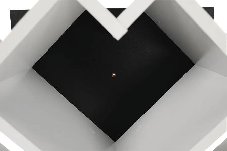 könyvespolc, fehér/fekete, VEVEY