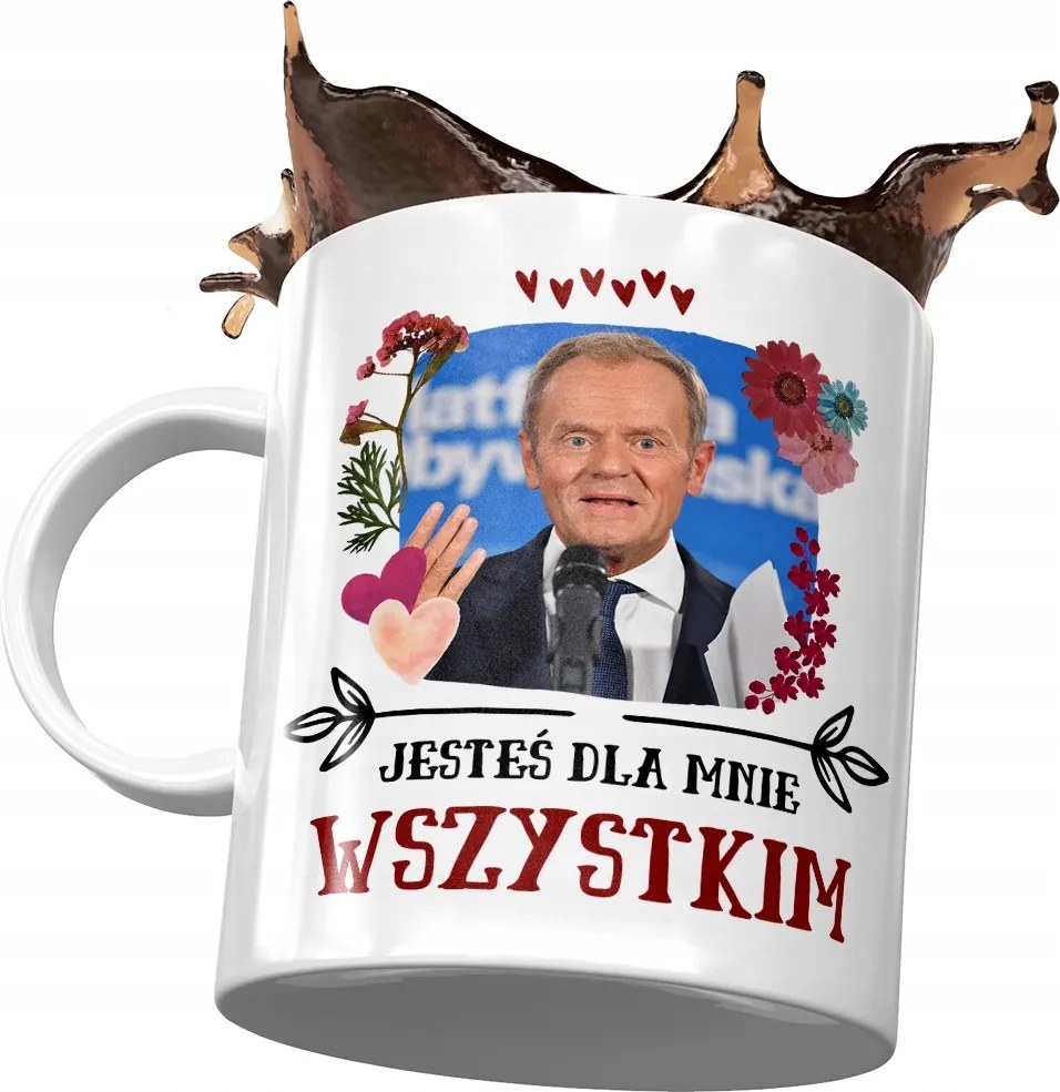 Donald Tusk Po Bögre Ajándék Platform Nyomtatott Fotóval