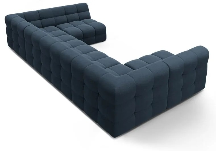 Sötétkék sarokkanapé (U alakú) Kendal – Micadoni