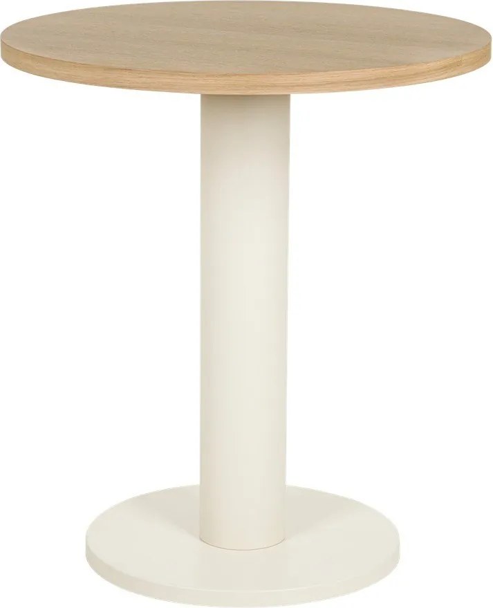 Kerek étkezőasztal tölgyfa dekoros asztallappal ø 65 cm Sool – noo.ma