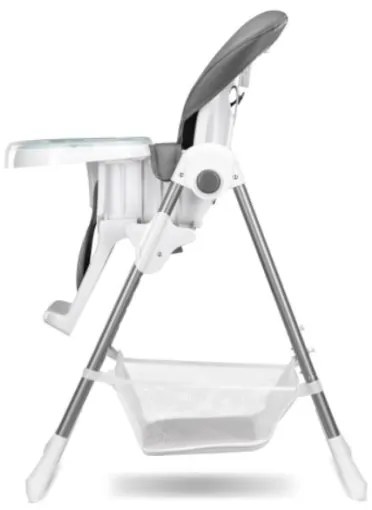 Lionelo - Gyerek etetőszék LINN PLUS fehér/szürke