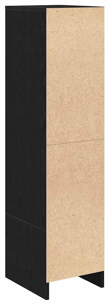 fekete tölgy szerelt fa magasszekrény 29,5x34x119,5 cm