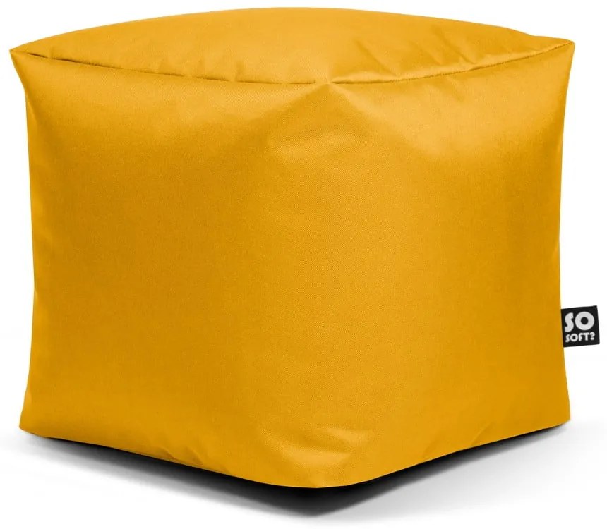 Sárga gyerek babzsákfotel Cube M – So Soft?