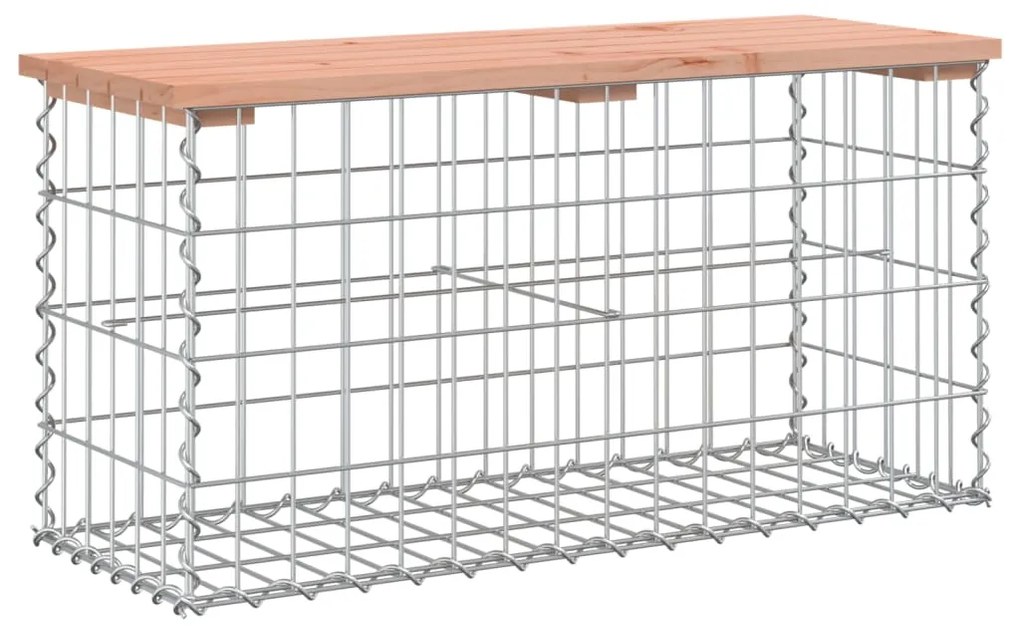 vidaXL tömör duglászfenyő gabion kerti pad 83x31,5x42 cm