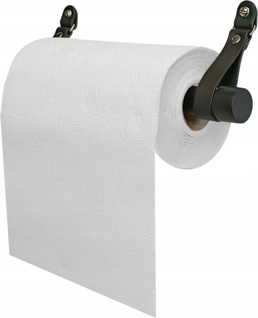 Papírtörölköző Tartó Fém Bőr Tartó Fekete