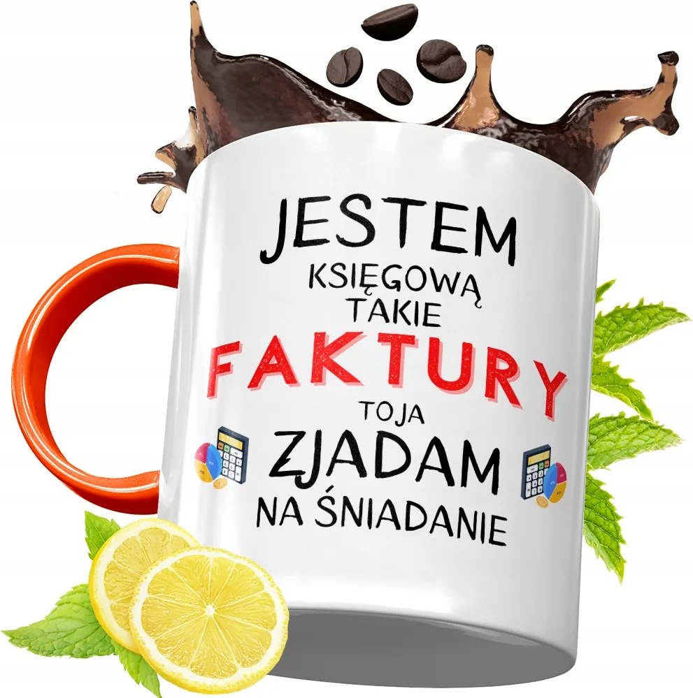 Narancssárga Bögre Könyvelőnek Ajándék fényképes nyomattal