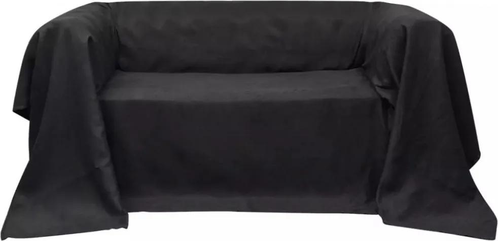 Mikro szálas kanapé terítő / védőhuzat 270 x 350 cm antracit szín