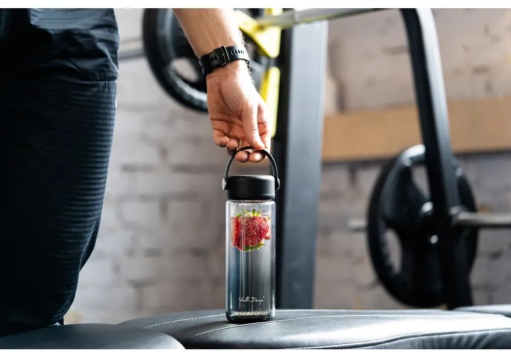 Fekete üveg ivópalack 350 ml Fuori – Vialli Design