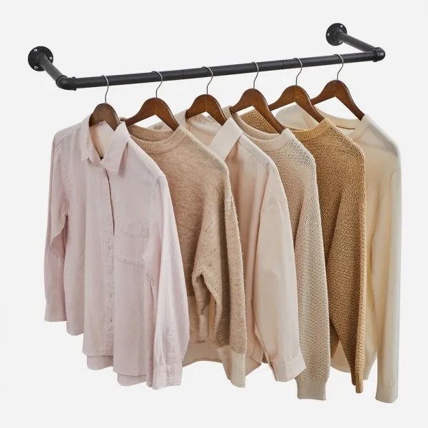 LINEA fali vállfatartó, fekete