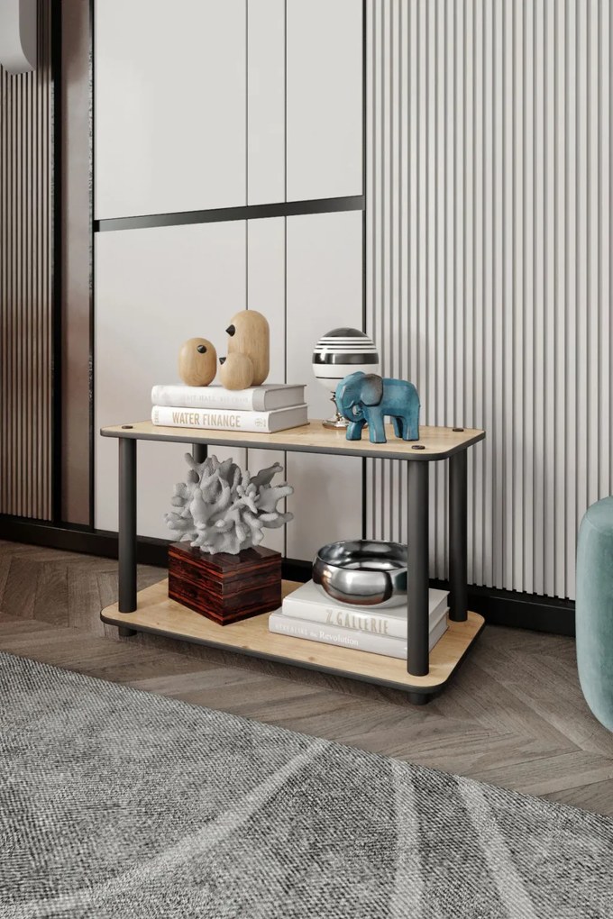 Bookcase dohányzóasztal, tölgy, 30 cm