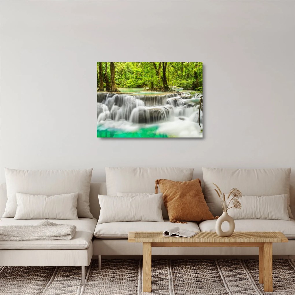 Vízesések képe (üvegen) (70x50 cm)