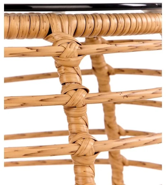 Barrel kerti asztal, rattan