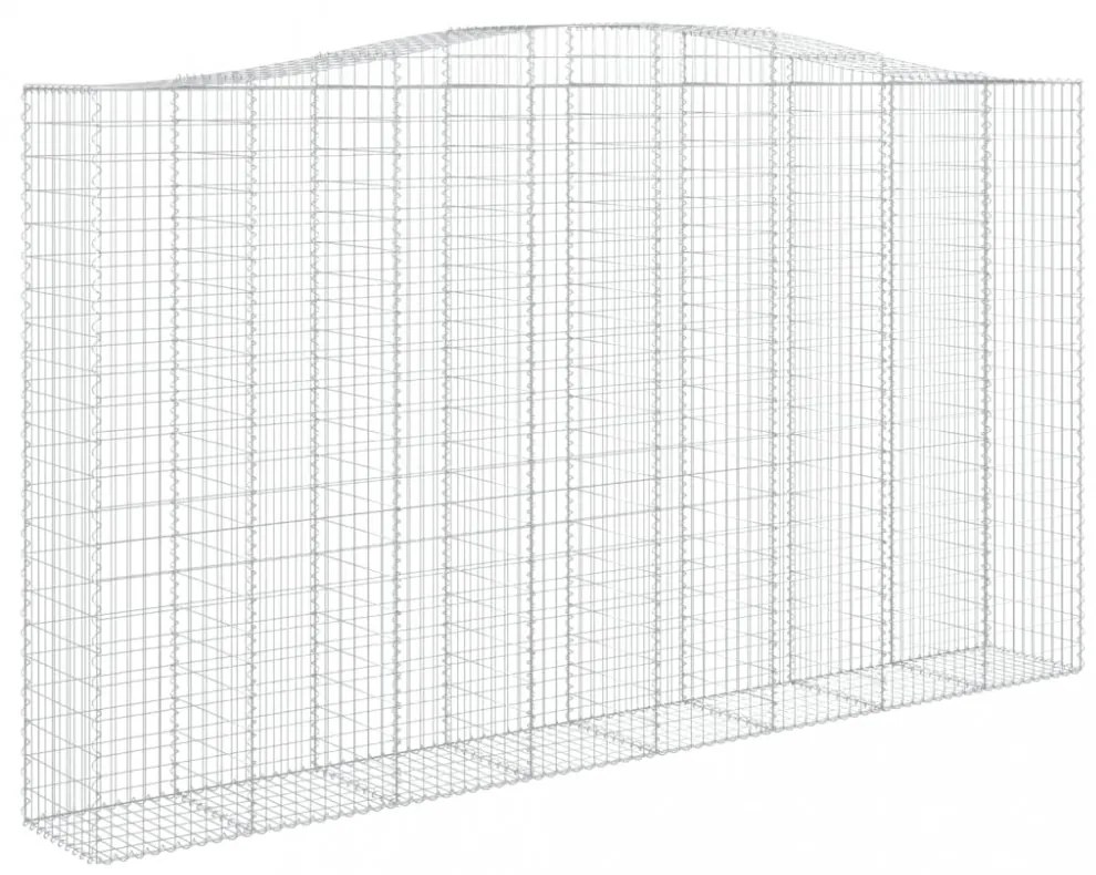 3 db íves horganyzott vas gabion kosár 400x50x220/240 cm