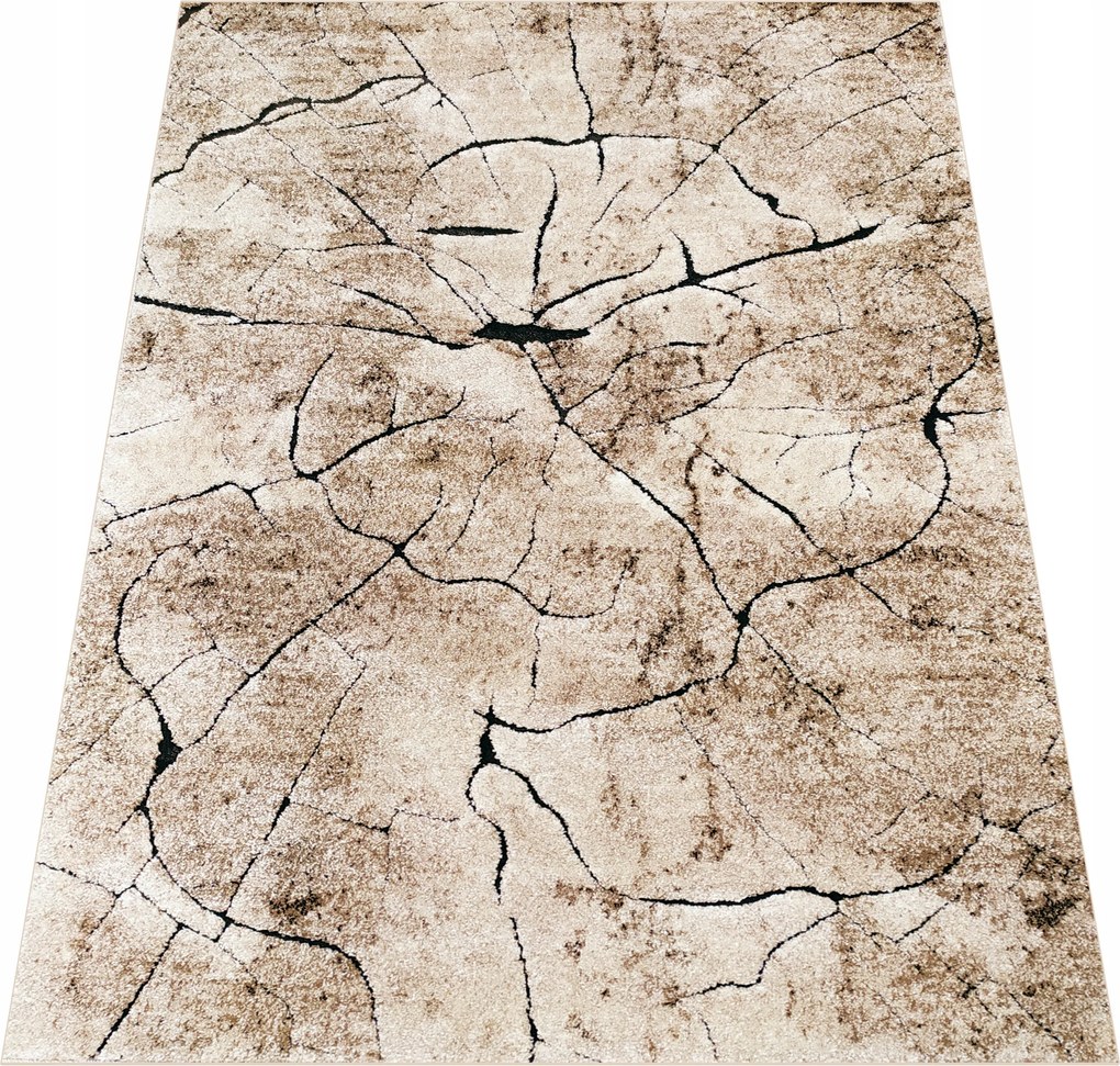 Szőnyeg 180x260 Modern Bézs Masszív 3D Kivágott Fríz A Szobába