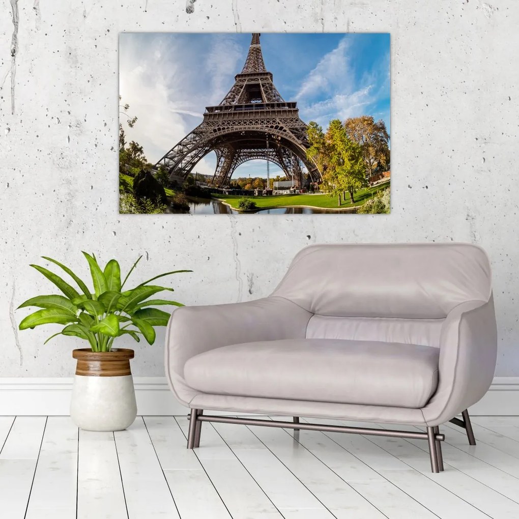 Kép - Eiffel-torony színes (90x60 cm)