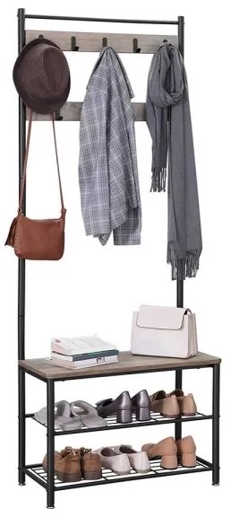 NAVOR álló ruhafogas barna/fekete