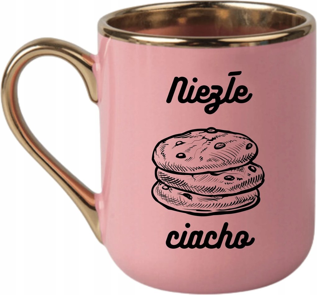 Bögre Elegáns Rózsaszín Arany Rant Vicces Ajándék Jó Süti