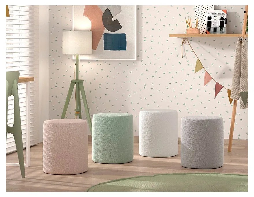 Világoszöld buklé gyerek puff MOON – Vipack