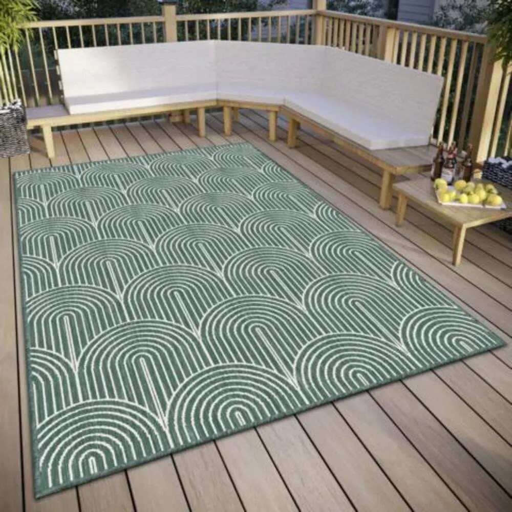 Zöld kültéri szőnyeg 200x290 cm Pangli Green – Hanse Home