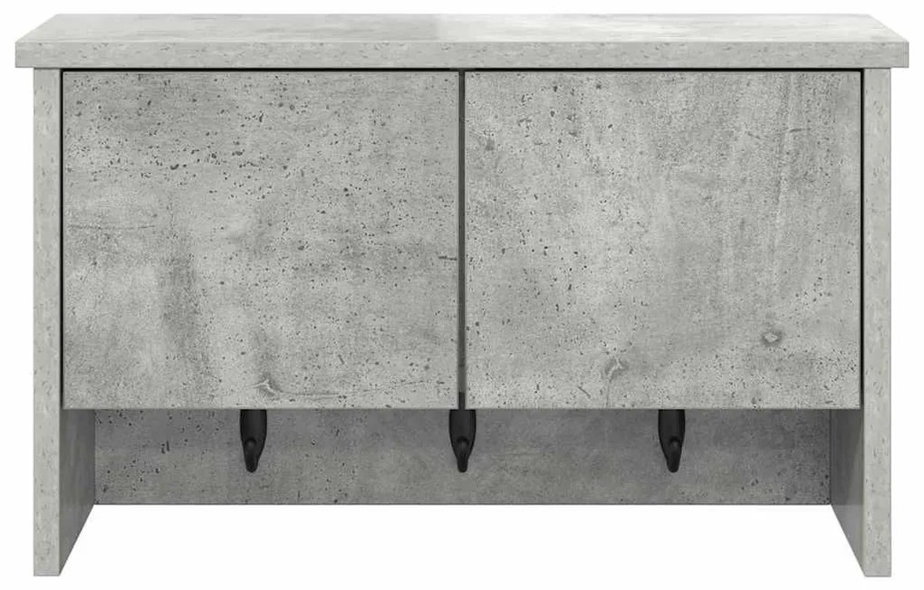 Fali Kabáthorog polcokkal Beton szürke 50 x 20 x 30 cm Faanyag