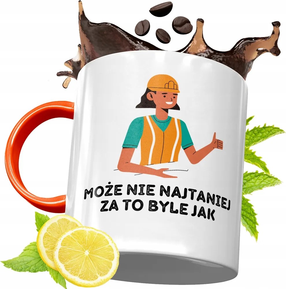 Narancssárga Bögre Építő Szakember Barkácsolónak, fényképes nyomattal