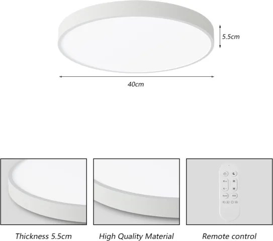 Immax NEO 07251L -LED Dimmelhető lámpa SEMPLICI 36W/230V Wi-Fi Tuya fehér + távirányító