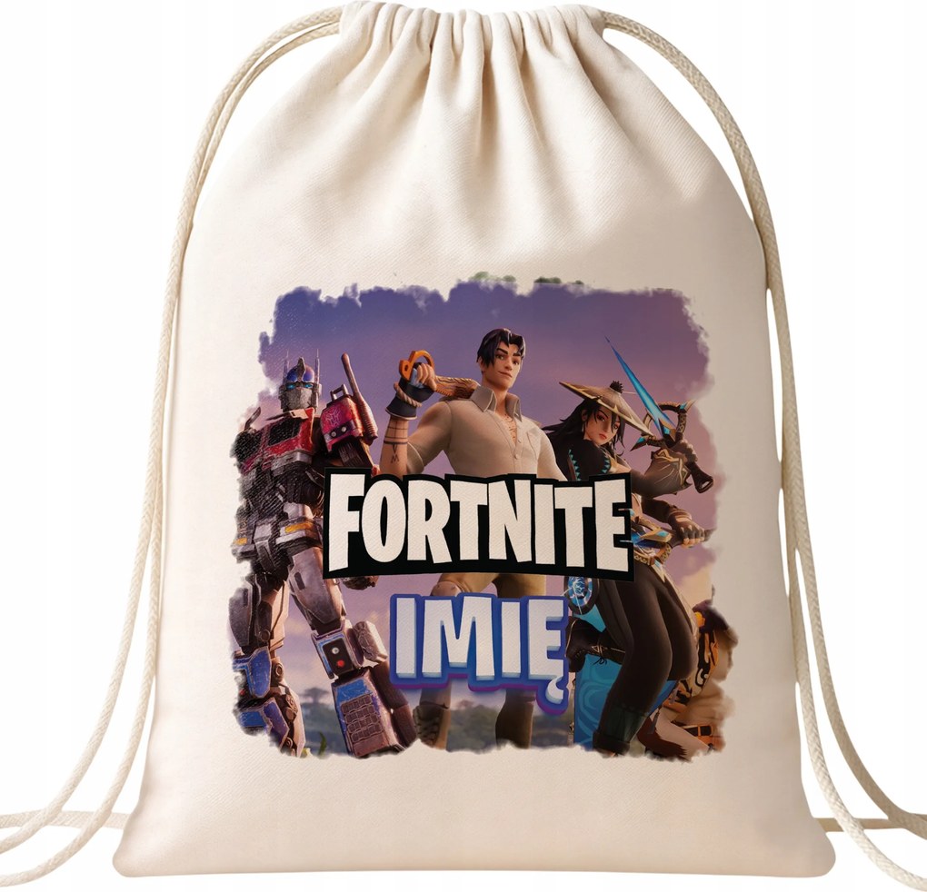 Fortnite Személyre szabott pamut hátizsák Játékosok számára