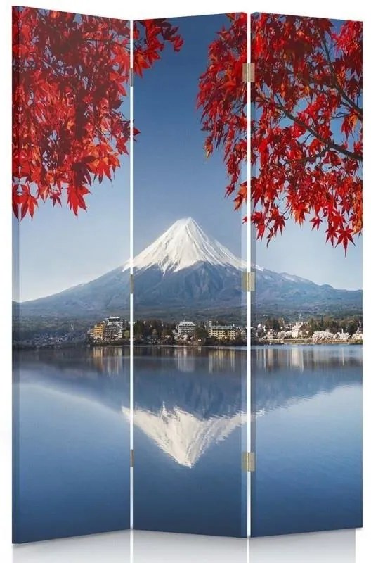 Gario Paraván Fuji és piros levelek Méret: 110 x 170 cm, Kivitelezés: Klasszikus paraván