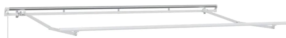 Behúzható napellenző Fehér 400 x 200 cm Pamut és Alumínium