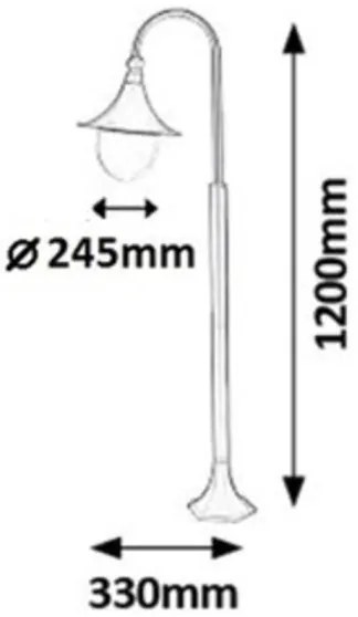 Rabalux 8247 - Kültéri lámpa KONSTANZ 1xE27/100W/230V