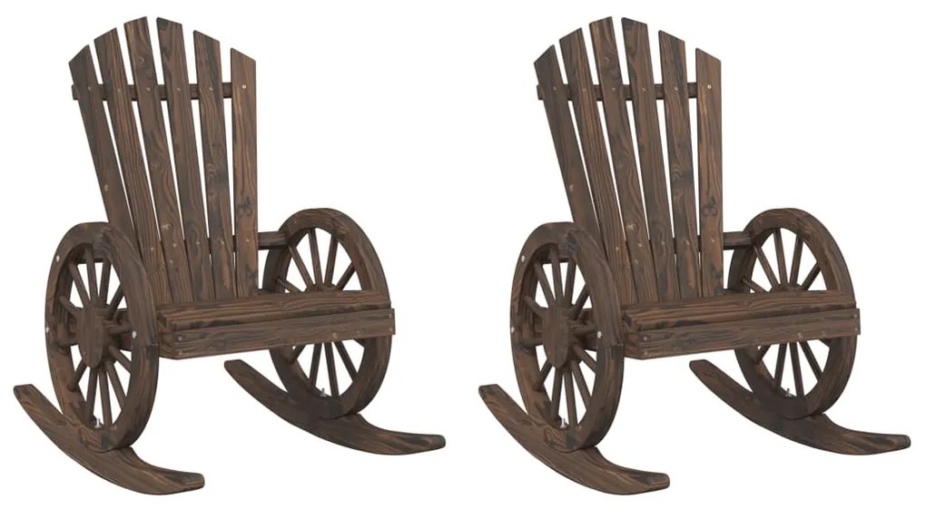 2 db tömör fenyőfa Adirondack hintaszék