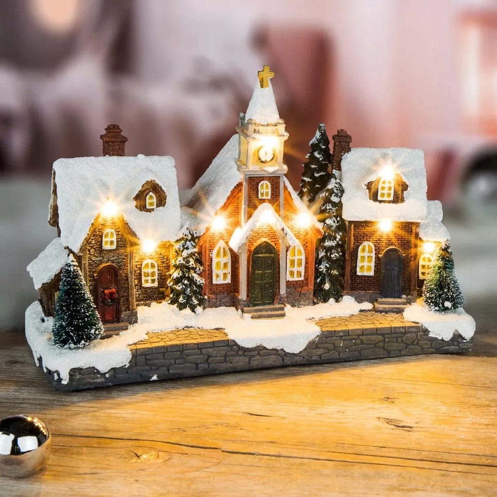 Kivilágított karácsonyi város