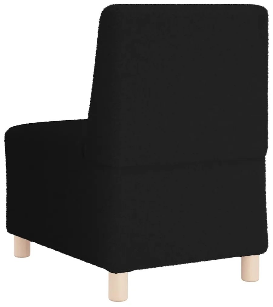 fekete göndör gyapjúszerű szövetből kanapé szék 55 cm