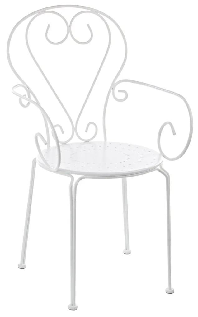 ETIENNE fehér fém kerti szék