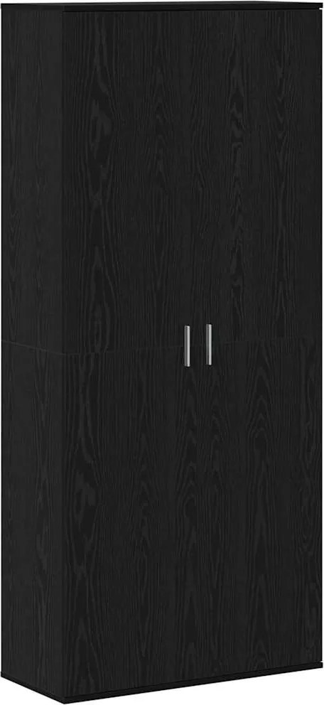 vidaXL Highboard Musta tammi 80 x 35 x 180 cm Faanyag
