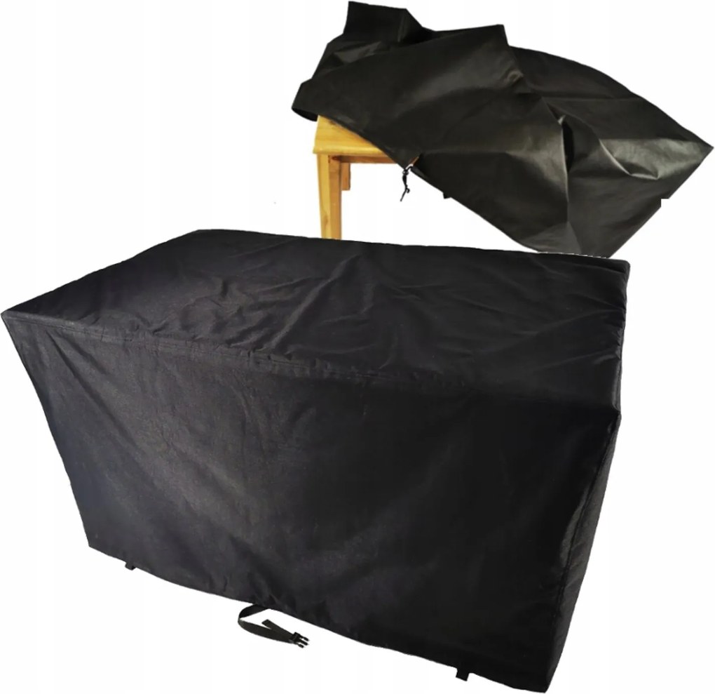 Kerti takaró szett 200 x 200 x 80 cm fekete