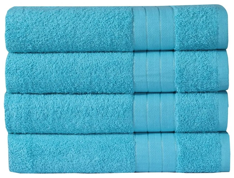 Türkiz pamut törölköző szett 4 db-os 50x100 cm – Good Morning