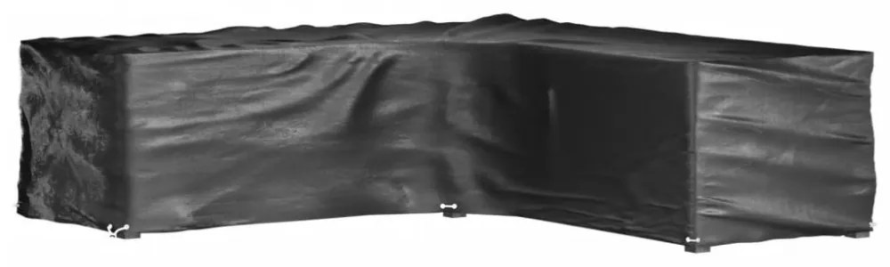 2 db L-alakú kerti bútorhuzat 16 fűzőlyukkal 250x250x70 cm