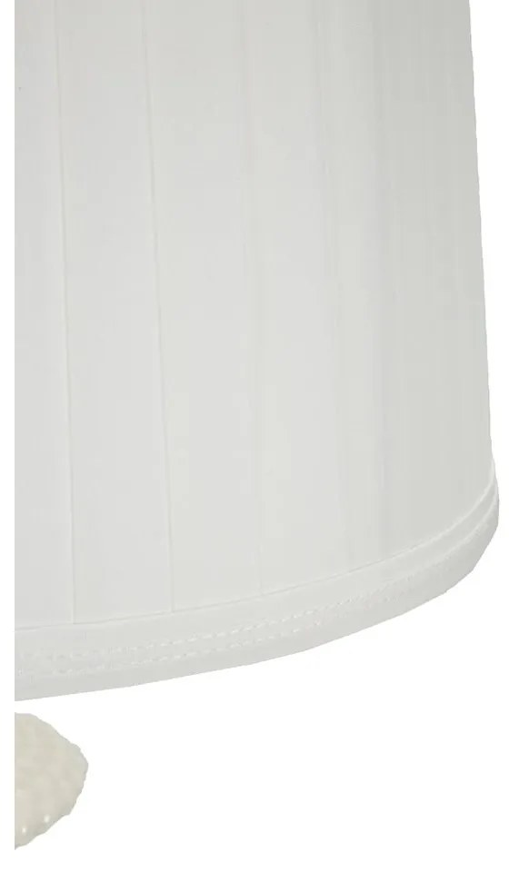 Fehér asztali lámpa textil búrával (magasság 57 cm) Caserta – Mauro Ferretti