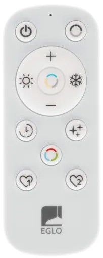 Eglo 901458-LED Dimmelhető fürdőszobai lámpa ROVITO-R 18,5W/230V átm. 38,9cm IP44 fehér + távirányító