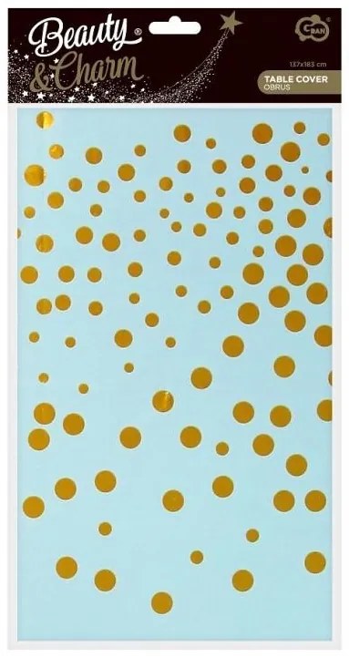 Kék B&amp;C Gold Dots fólia asztalterítő 137x183 cm
